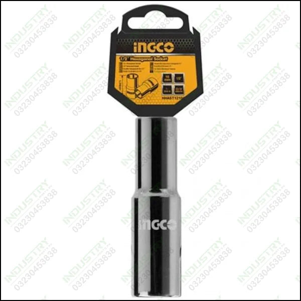 Ingco 1/2 Deep Hexagonal socket Industrial HHAST12103L In Pakistan - industryparts.pk