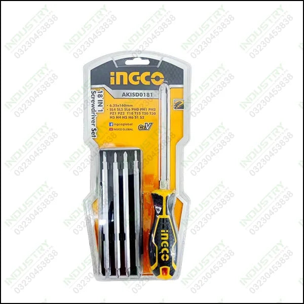 Ingco 18 IN 1 Screwdriver set AKISD0181 in Pakistan - industryparts.pk