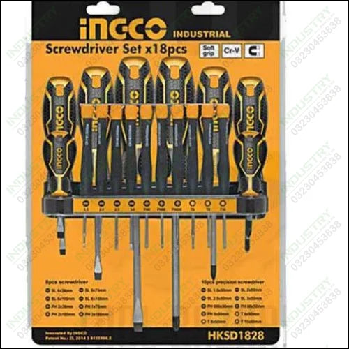 INGCO 18 Pcs screwdriver and precision screwdriver set HKSD1828 in Pakistan - industryparts.pk