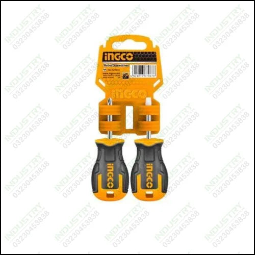 INGCO 2PCS STUBBY MAGNETIC TIP SCREWDRIVER SET HKSDS2028 in Pakistan - industryparts.pk