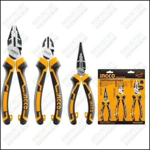 Ingco 3 Pcs High Leverage Pliers Set Industrial HKHLPS2831 in Pakistan - industryparts.pk