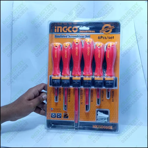 INGCO 6 PCS Insulated Screwdriver Set HKISD0608 in Pakistan - industryparts.pk