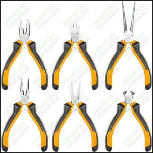 Ingco 6 Pcs Mini Pliers Set HMPS06115 in Pakistan - industryparts.pk