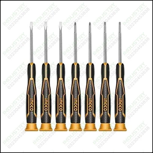 Ingco 7 Pcs Precision Screwdriver Set Industrial HKSD0718 in Pakistan - industryparts.pk