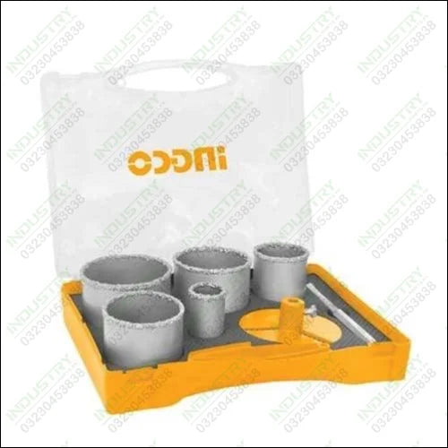 Ingco 7PCS CARBIDE GRITTED HOLE SAW SET AKCH0071 in Pakistan - industryparts.pk