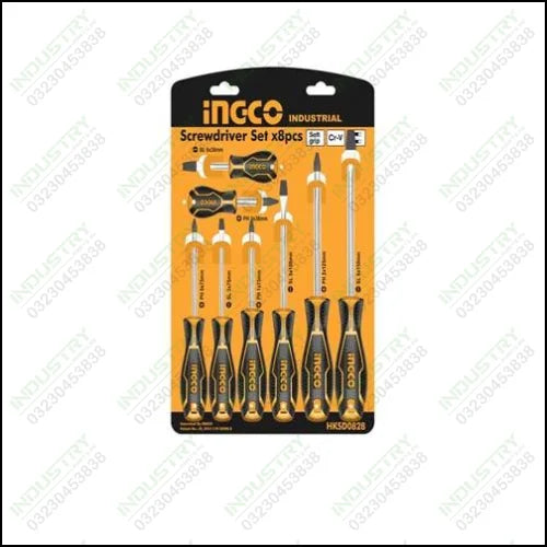 Ingco 8 Pcs screwdriver set HKSD0828 in Pakistan - industryparts.pk