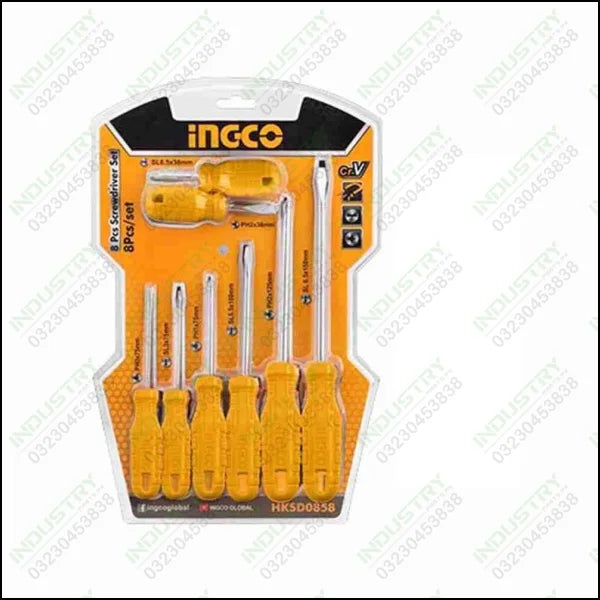 Ingco 8 Pcs Screwdriver Set HKSD0858 in Pakistan - industryparts.pk