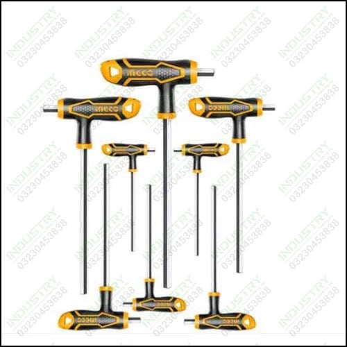 Ingco 8 Pcs T-handle hex wrench set HHKT8081 In Pakistan - industryparts.pk