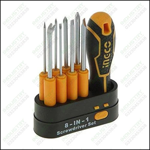 Ingco 9 Pcs Interchangeable Screwdriver Set AKISD0901 in Pakistan - industryparts.pk