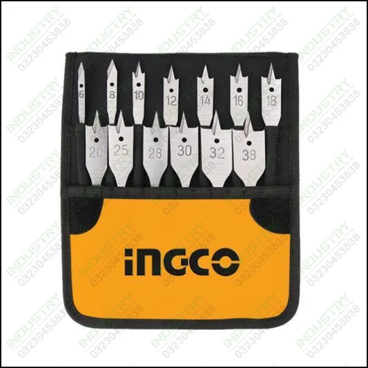 Ingco AKD41301 13pcs Flat wood drill bits set in Pakistan - industryparts.pk