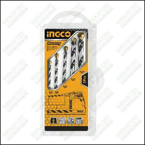 Ingco AKDB3055 5PCS Masonry drill bits set in Pakistan - industryparts.pk