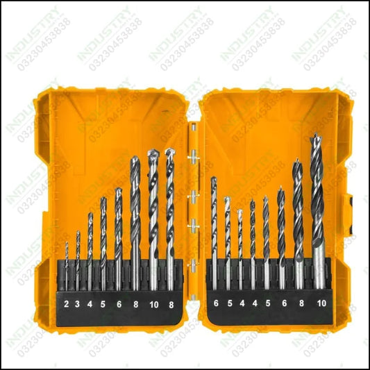 Ingco AKDL51502 15pcs HSS M2 drill bits set in Pakistan - industryparts.pk