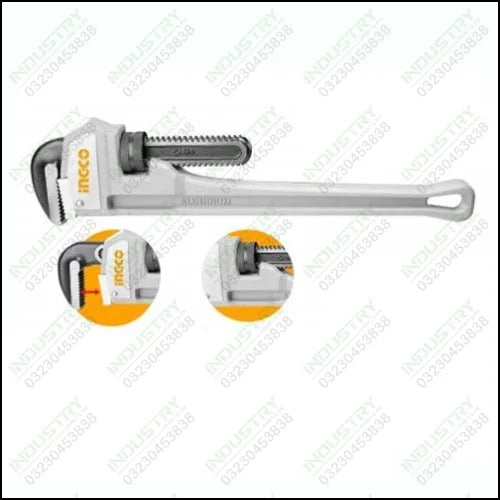 INGCO ALUMINUM HANDLE PIPE WRENCH HALPW0114 in Pakistan - industryparts.pk