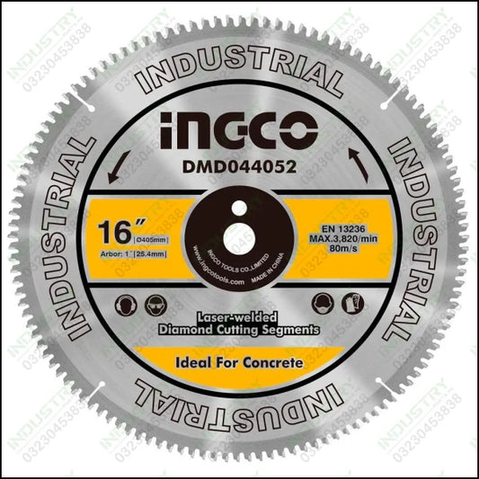 Ingco DMD044052 Diamond disc for concrete cutting Laser welded rim in Pakistan - industryparts.pk