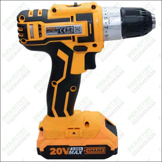 Ingco Lithium-Ion Cordless Drill CDLI2002 in Pakistan - industryparts.pk