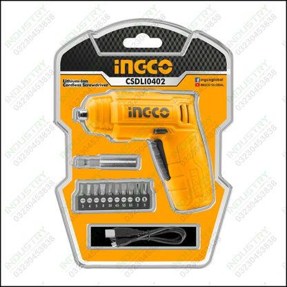 Ingco Lithium-Ion cordless screwdriver CSDLI0402 in Pakistan - industryparts.pk