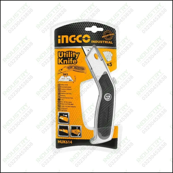 Ingco Utility Knife HUK614 In Pakistan - industryparts.pk