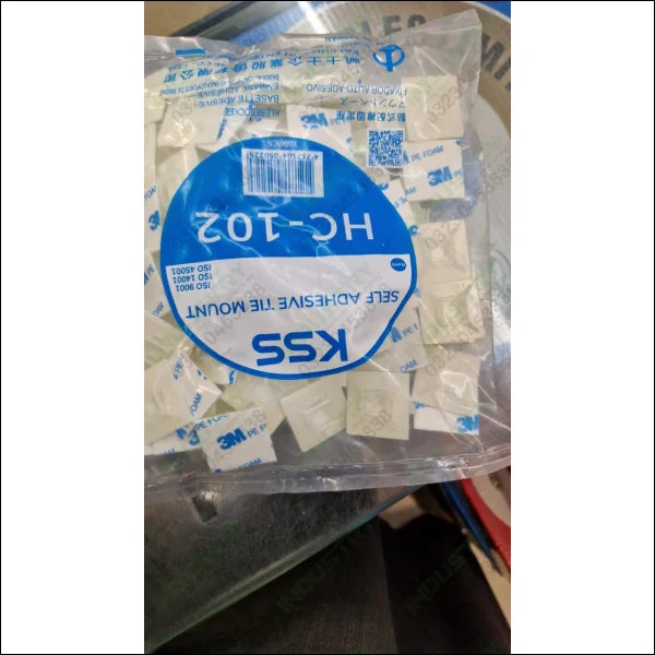 KSS Cable Tie Sticker Self-adhesive Nylon Mounts 100 Pcs in Pakistan - 25 * 25mm