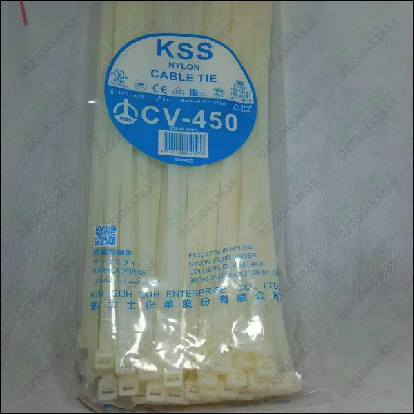 KSS Cable Ties White All Sizes Available in Pakistan - industryparts.pk