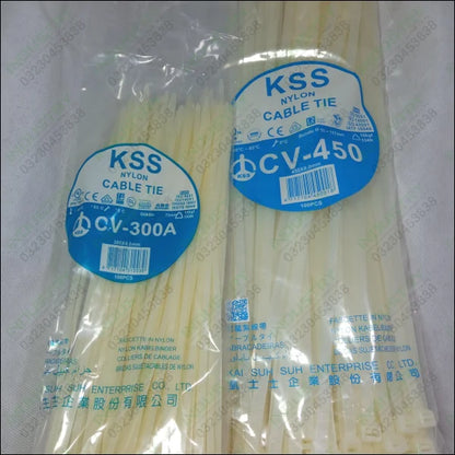KSS Cable Ties White All Sizes Available in Pakistan - industryparts.pk