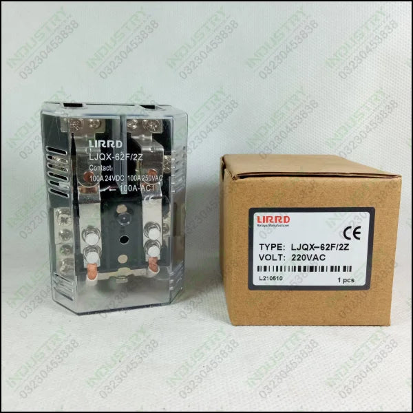 LIRRD LJQX-62F 2Z High Power Relay 100A High Current 24VDC in Pakistan - industryparts.pk