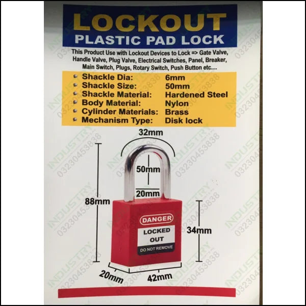 LOCKOUT Plastic Pad Lock in Pakistan