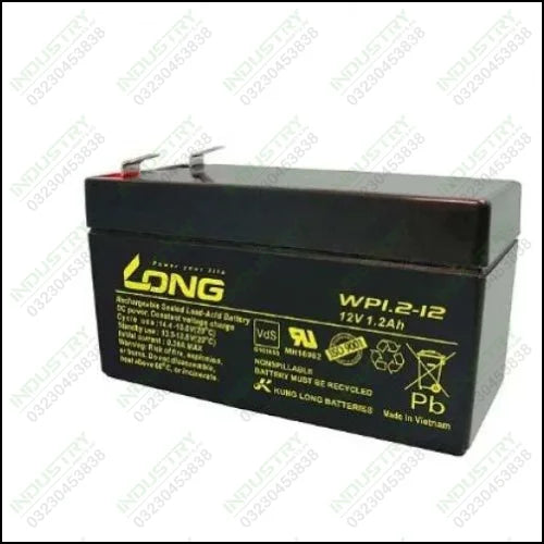 Long Lead-Acid Battery 12V 1.2AH - industryparts.pk