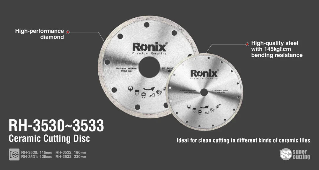 RONIX Ceramic Cutting Disk RH-3530 RH-3531 RH-3533 in Pakistan