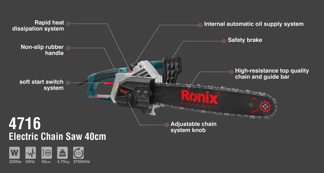 RONIX Electric Chain Saw 40CM / 16" 4716 in Pakistan