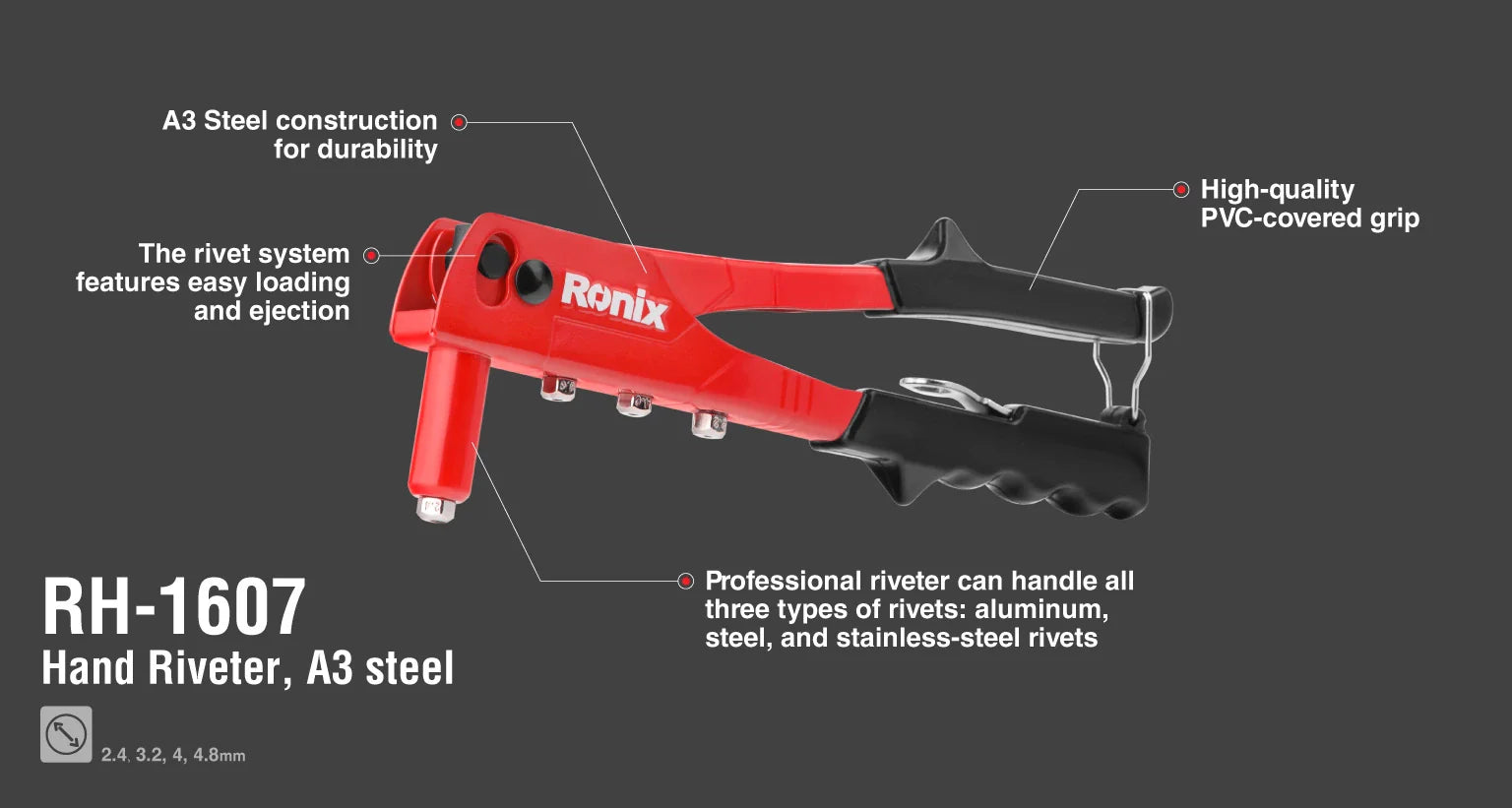 RONIX Hand Riveter Eco RH-1607 in Pakistan
