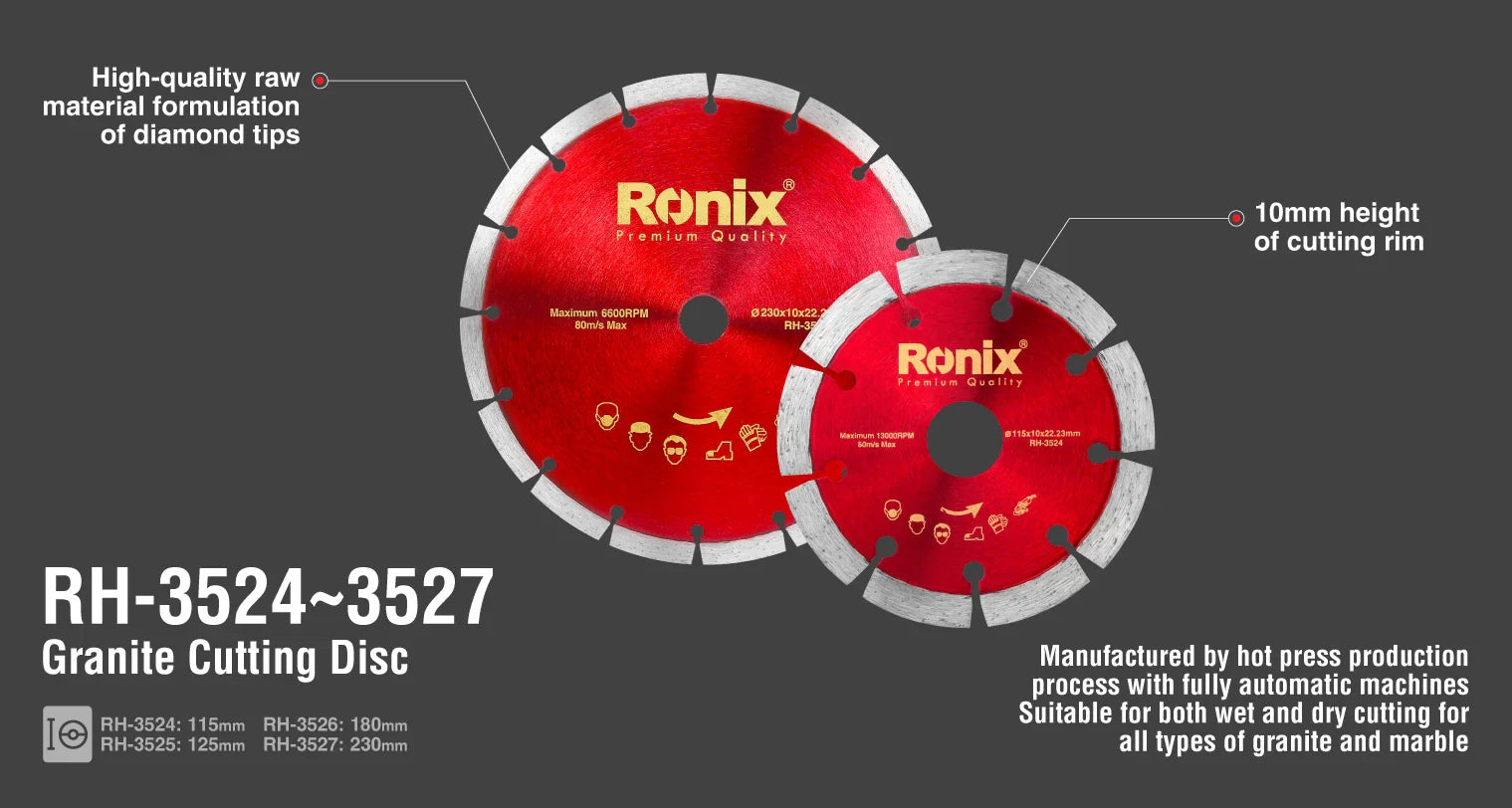 RONIX Granite Cutting Disk RH-3525 in Pakistan
