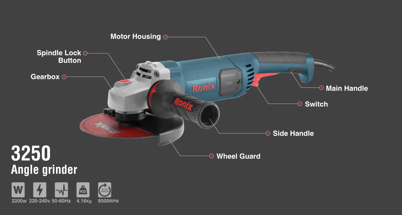 RONIX Angle Grinder 180mm 3250 in Pakistan