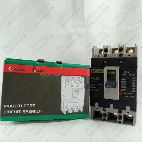 MCCB Boneega Three Pole Circuit Breaker in Pakistan - industryparts.pk
