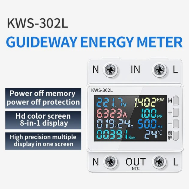 8 in 1 WIFI Energy Meter Color Screen Display in Pakistan