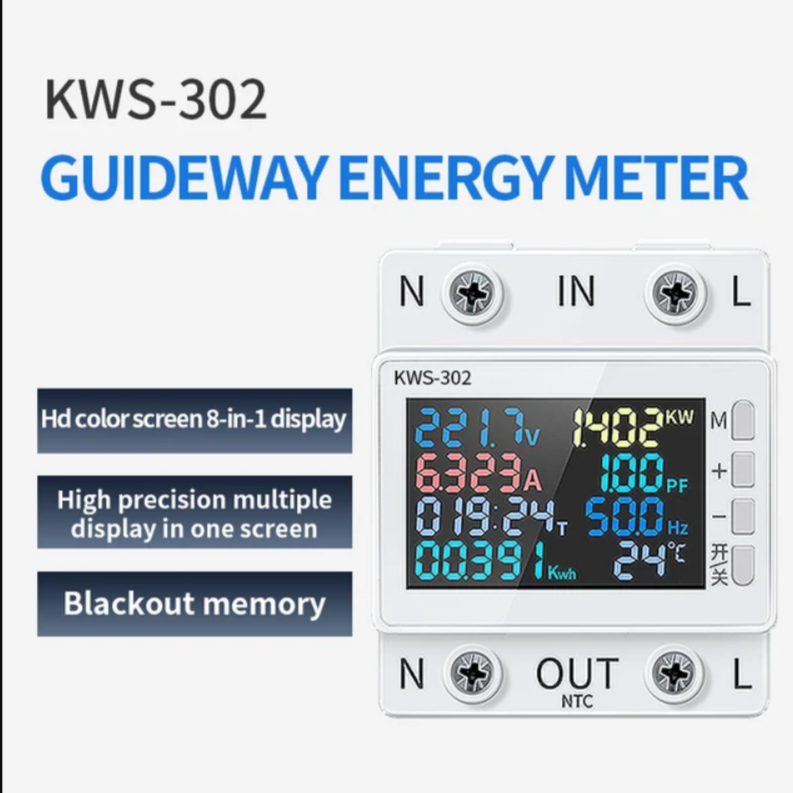 8 in 1 WIFI Energy Meter Color Screen Display in Pakistan