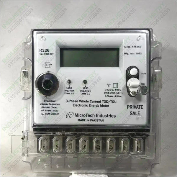 Micro 3phase  Electronic Energy Meter in Pakistan - industryparts.pk