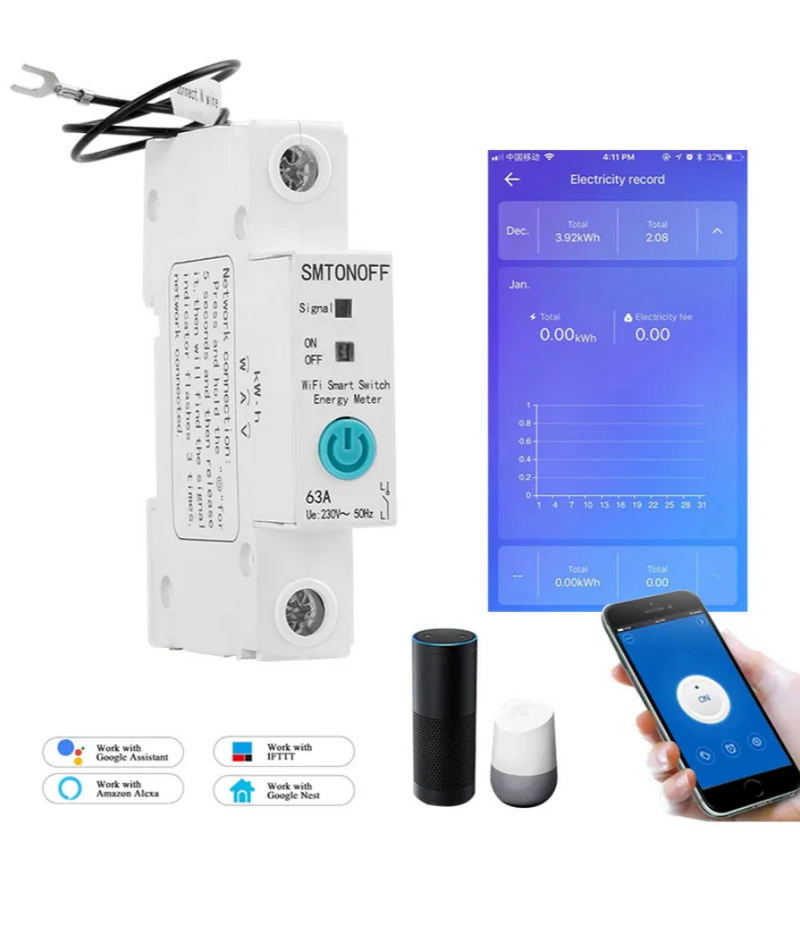 SONOFF Ewelink app Single Phase Electric KWh Meter in Pakistan