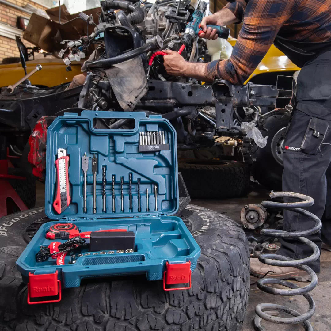 Ronix Cordless Drill Set 12V 36pcs RS-8013 in Pakistan