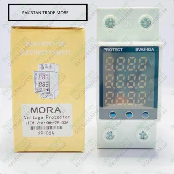 MORA 63A OVER AND UNDER VOLTAGE AND CURRENT PROTECTION RELAY