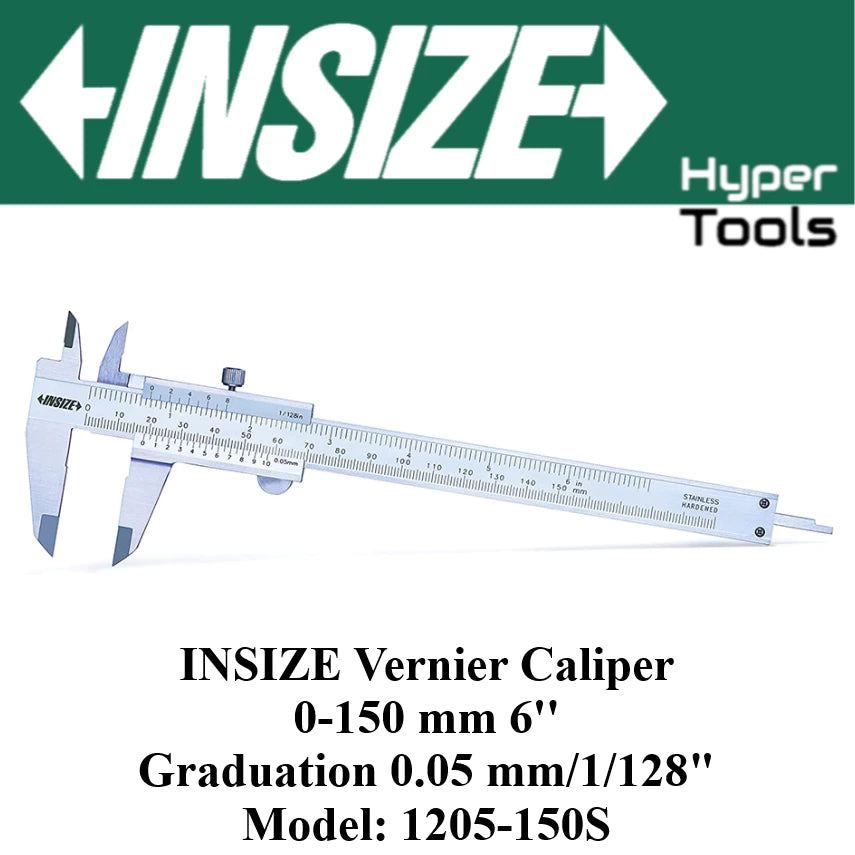 INSIZE Vernier Caliper 0.05mm Accuracy ±0.05mm (1205 Series)