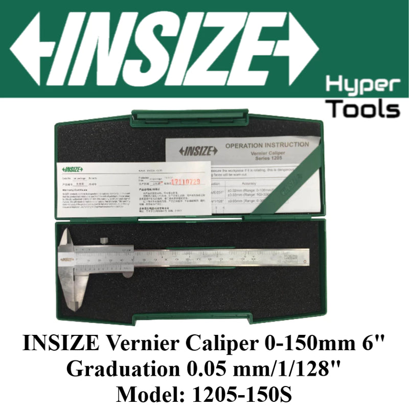 INSIZE Vernier Caliper 0.05mm Accuracy ±0.05mm (1205 Series)