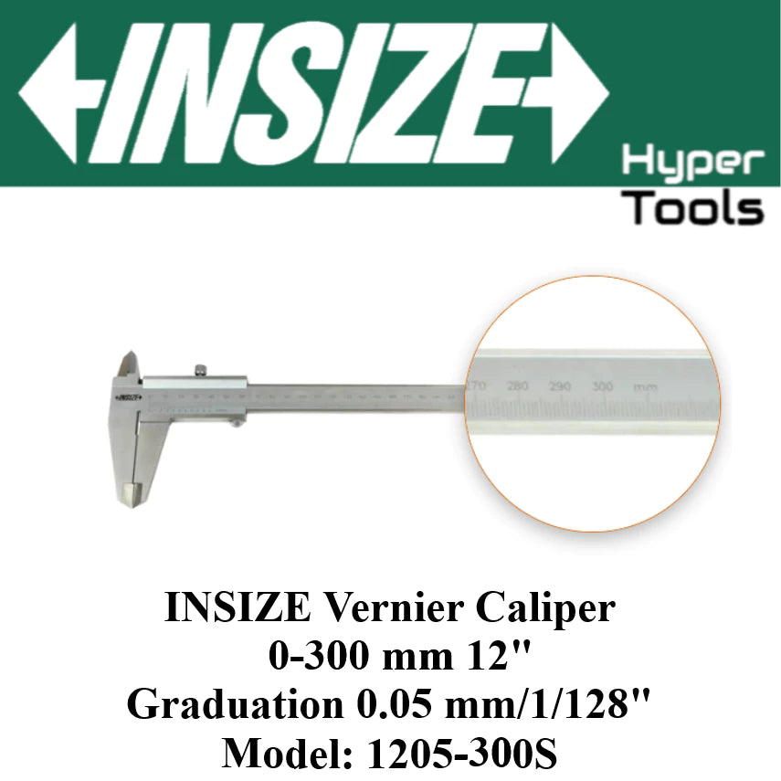 INSIZE Vernier Caliper 0.05mm Accuracy ±0.05mm (1205 Series)