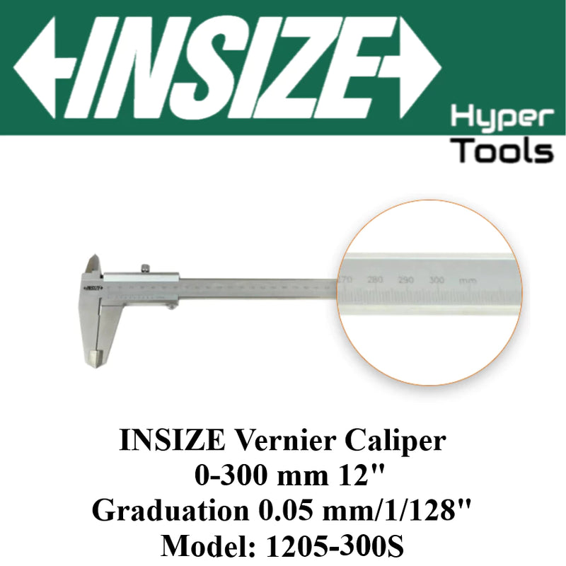 INSIZE Vernier Caliper 0.05mm Accuracy ±0.05mm (1205 Series)
