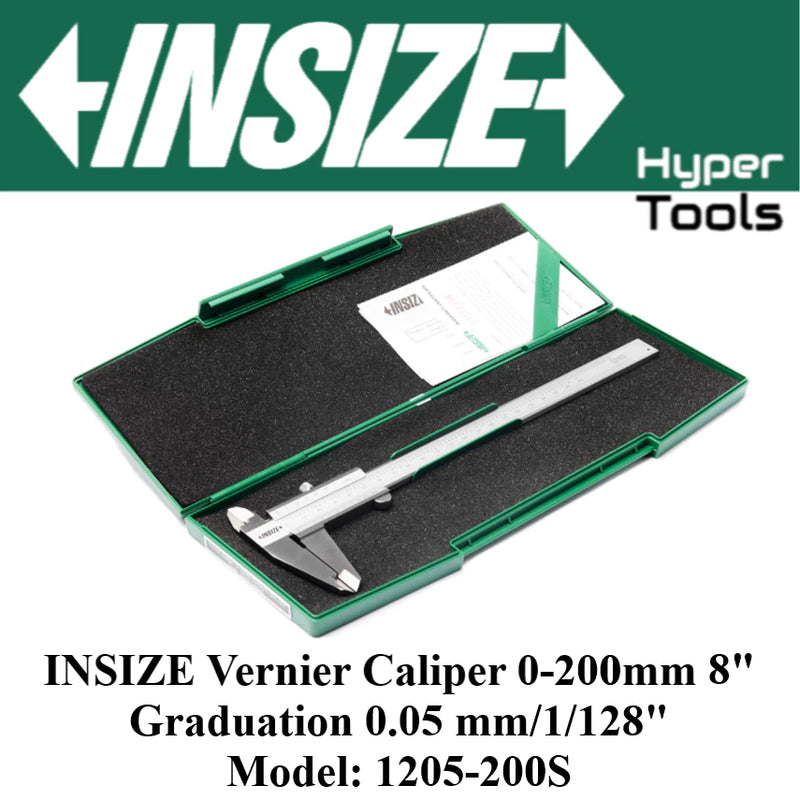 INSIZE Vernier Caliper 0.05mm Accuracy ±0.05mm (1205 Series)
