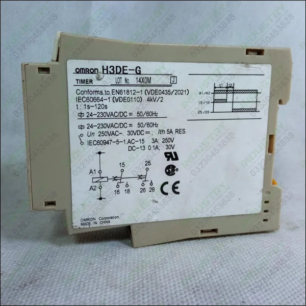 OMRON Timer Relay H3DE-G 24-230VAC/DC Lotted in Pakistan - industryparts.pk