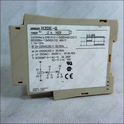 OMRON Timer Relay H3DE-G 24-230VAC/DC Lotted in Pakistan - industryparts.pk