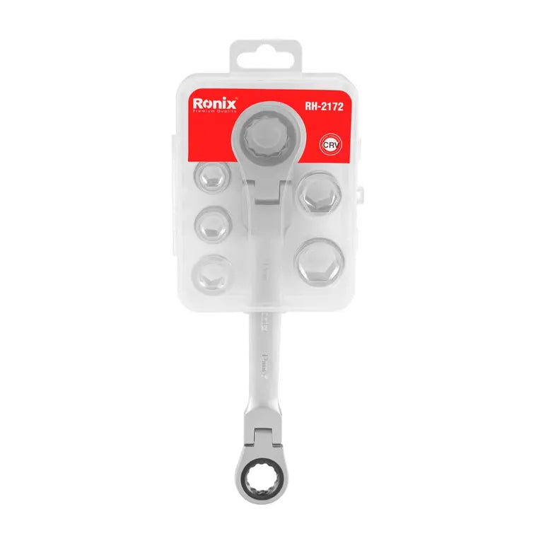 RONIX 7-in-1 Flex-Head Double Box End Ratcheting Wrench Set RH-2172 in Pakistan