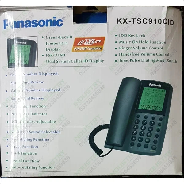 Panasonic Caller ID Corded Phones in Black Color with Calculator Model TSC910CID. in Pakistan