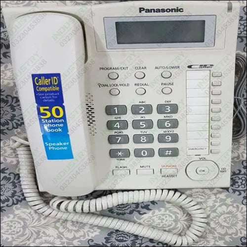 Panasonic Corded Phone Caller ID 50 Station Phone Book Speaker Phone Made in Malaysia - industryparts.pk