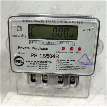 PEL Digital Energy Meter Single Phase in Pakistan